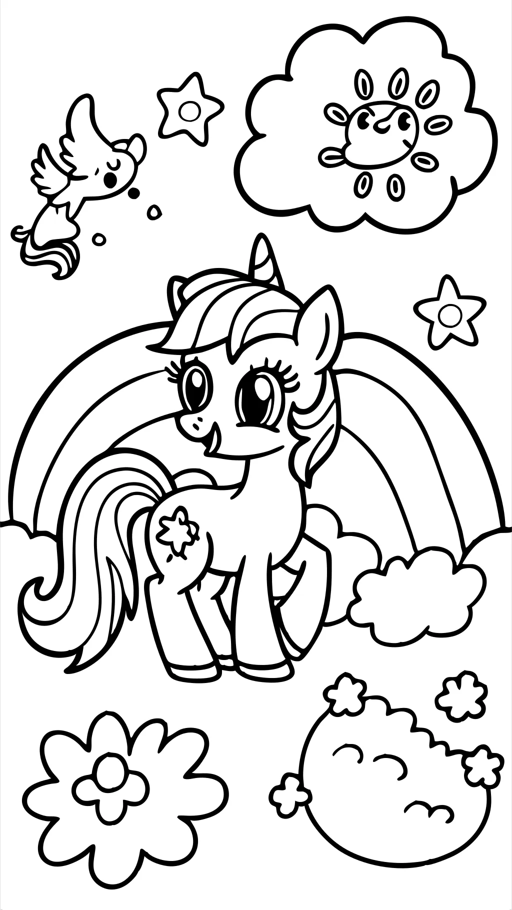 coloring page my little pony